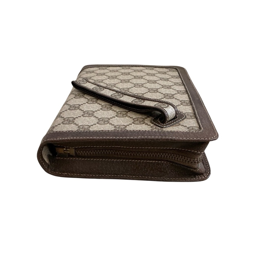 Authentic Vintage Gucci Beige and Brown GG Canvas Wristlet Pouch - Picture 6 of 13